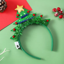 Load image into Gallery viewer, Christmas Decoration Glowing Headband with LED Light Xmas Elk Horn Tree Snowflake Hair Band Kids Girls Hair Accessories Xmas New Year Decor