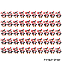 Load image into Gallery viewer, 50pcs/set Christmas Lollipop Paper Cards Cartoon Santa Claus Penguin Kids Candy Gifts Package Wrapping New Year Party Decoration