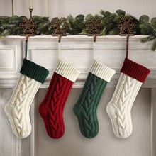 Load image into Gallery viewer, 18"/46cm Large Capacity Christmas Gift Bag Decorative Socks Christmas Knitting Socks Xmas Tree Hanging Ornaments Christmas Decorations