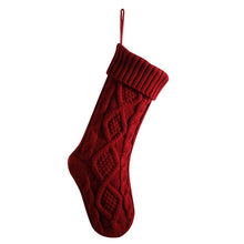 Load image into Gallery viewer, 18"/46cm Large Capacity Christmas Gift Bag Decorative Socks Christmas Knitting Socks Xmas Tree Hanging Ornaments Christmas Decorations