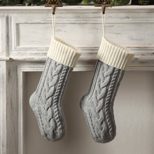 Load image into Gallery viewer, 18"/46cm Large Capacity Christmas Gift Bag Decorative Socks Christmas Knitting Socks Xmas Tree Hanging Ornaments Christmas Decorations