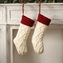 Load image into Gallery viewer, 18"/46cm Large Capacity Christmas Gift Bag Decorative Socks Christmas Knitting Socks Xmas Tree Hanging Ornaments Christmas Decorations
