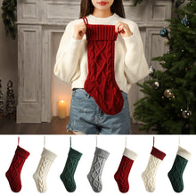 Load image into Gallery viewer, 18"/46cm Large Capacity Christmas Gift Bag Decorative Socks Christmas Knitting Socks Xmas Tree Hanging Ornaments Christmas Decorations