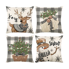 Load image into Gallery viewer, 4pcs/set 45cm Christmas Cushion Cover Pilllowcase Merry Christmas Elk Printing Pillow Case for Sofa Cushion Christmas Party Decoration