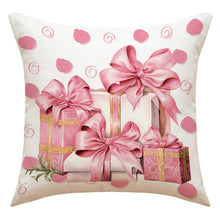 Load image into Gallery viewer, 45cm Pink Merry Christmas Cushion Cover Pilllowcase Christmas Elk Printing Pillow Case for Sofa Cushion Christmas Party Decoration