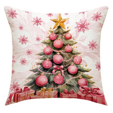 Load image into Gallery viewer, 45cm Pink Merry Christmas Cushion Cover Pilllowcase Christmas Elk Printing Pillow Case for Sofa Cushion Christmas Party Decoration