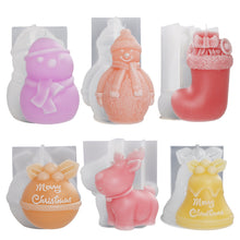 Load image into Gallery viewer, Christmas Ornament Candle Soap Silicone Mold DIY Handmade Christmas Gifts Aromatherapy Candle Gypsum Resin Mold Home Christmas Decoration Gifts