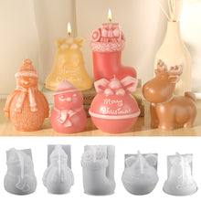 Load image into Gallery viewer, Christmas Ornament Candle Soap Silicone Mold DIY Handmade Christmas Gifts Aromatherapy Candle Gypsum Resin Mold Home Christmas Decoration Gifts