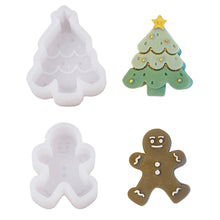 Load image into Gallery viewer, Christmas Gingerbread man/Tree Candle Soap Silicone Mold DIY Handmade Christmas Gifts Aromatherapy Candle Gypsum Resin Mold Home Christmas Decoration Gifts