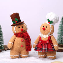 Load image into Gallery viewer, 30cm Christmas Gingerbread Man Stuffed Doll Couple Plush Dolls Xmas Tree Ornaments Kids Gift Christmas Home Decorations