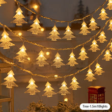 Load image into Gallery viewer, Christmas Tree Snowflake Elk LED String Lights Christmas Decoration Light Garland Home Xmas Tree Decor Fairy Light String