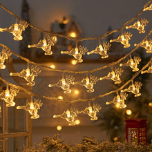 Load image into Gallery viewer, Christmas Tree Snowflake Elk LED String Lights Christmas Decoration Light Garland Home Xmas Tree Decor Fairy Light String