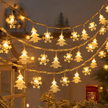 Load image into Gallery viewer, Christmas Tree Snowflake Elk LED String Lights Christmas Decoration Light Garland Home Xmas Tree Decor Fairy Light String