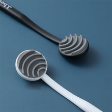 Load image into Gallery viewer, Silicone Tongue Coating Cleaner for Oral Clarity Double SideTongue Scraper Copper Oral Cleaner Brush Hygiene Care Tools