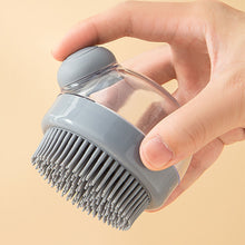 Load image into Gallery viewer, Silicone Hair Wash Brush Soft Teeth Massage Comb Hair Press Out Liquid Bath Brush Bath Brush Soft Rubber Scalp Cleaning Brush