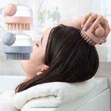 Load image into Gallery viewer, Silicone Hair Wash Brush Soft Teeth Massage Comb Hair Press Out Liquid Bath Brush Bath Brush Soft Rubber Scalp Cleaning Brush