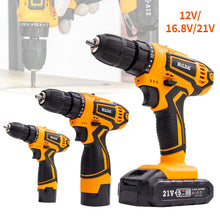 Load image into Gallery viewer, Rechargeable Handheld 12V 16.8V 21V Electric Cordless Drill Screwdriver Wireless Power Driver DC Lithium-Ion Battery Power Tool