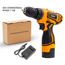 Load image into Gallery viewer, Rechargeable Handheld 12V 16.8V 21V Electric Cordless Drill Screwdriver Wireless Power Driver DC Lithium-Ion Battery Power Tool