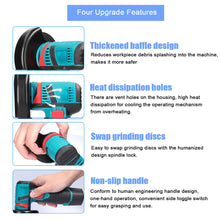 Load image into Gallery viewer, 12V Brushed Angle Grinder 19500rpm Grinding Polishing Machine Cordless Lithium Battery Rechargeable Grinder Cutting Power Tools