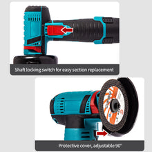 Load image into Gallery viewer, 12V Brushed Angle Grinder 19500rpm Grinding Polishing Machine Cordless Lithium Battery Rechargeable Grinder Cutting Power Tools