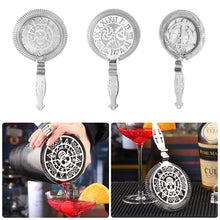 Load image into Gallery viewer, Rustproof Skull And Gear Wheel Bar Strainer Sprung Cocktail Strainer Stainless Steel Deluxe Strainer Bar Tools Professional Barware