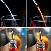 Load image into Gallery viewer, 5pcs Stainless Steel Wine Pour Wine Bar Cocktail Shaker Fancy Shaker Mouth Wine Bottle Stopper Drain Bottle Stopper