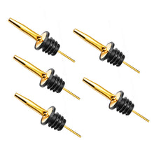 Load image into Gallery viewer, 5pcs Stainless Steel Wine Pour Wine Bar Cocktail Shaker Fancy Shaker Mouth Wine Bottle Stopper Drain Bottle Stopper