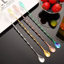 Load image into Gallery viewer, Stainless Steel Stir Bar Spoon Mixing Ounces Cocktail Spoon Drink Shaker Muddler Stirrer Bartender Tools Teadrop Spoon Bar Tools