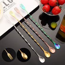 Load image into Gallery viewer, Stainless Steel Stir Bar Spoon Mixing Ounces Cocktail Spoon Drink Shaker Muddler Stirrer Bartender Tools Teadrop Spoon Bar Tools