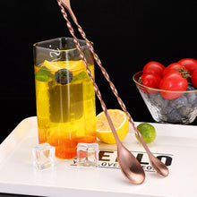 Load image into Gallery viewer, Stainless Steel Stir Bar Spoon Mixing Ounces Cocktail Spoon Drink Shaker Muddler Stirrer Bartender Tools Teadrop Spoon Bar Tools