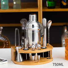 Load image into Gallery viewer, 12Pcs/Set Stainless Steel Cocktail Shaker Set Mixer Bartender Kit Cobbler Boston Shaker Bars Tools Tongs Jigger Mixer Muddler Pourer Spoon