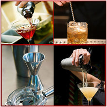 Load image into Gallery viewer, 10Pcs/Set Stainless Steel Cocktail Shaker Set Mixer Bartender Kit Cobbler Boston Shaker Bars Tools Tongs Jigger Mixer Muddler Pourer Spoon