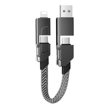 Load image into Gallery viewer, 4 In 1 PD Fast Charging Portable Application TYPE-C 60W For Iphone 27W Fast Charging Data Cable Keychain Data Cable