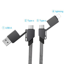Load image into Gallery viewer, 4 In 1 PD Fast Charging Portable Application TYPE-C 60W For Iphone 27W Fast Charging Data Cable Keychain Data Cable