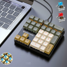 Load image into Gallery viewer, 33 Key Wired Mechanical Numeric Keypad with Multi-color Lights Suitable for Finance, Business, Laptop Numeric Keyboard