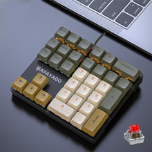 Load image into Gallery viewer, 33 Key Wired Mechanical Numeric Keypad with Multi-color Lights Suitable for Finance, Business, Laptop Numeric Keyboard