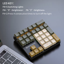 Load image into Gallery viewer, 33 Key Wired Mechanical Numeric Keypad with Multi-color Lights Suitable for Finance, Business, Laptop Numeric Keyboard