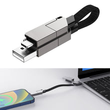 Load image into Gallery viewer, 6 in 1 Multi Fast Charging Cable Keychain PD for Apple iPhone Lightning 27W Andriod TYPE-C 60W QC 18W Fast Charging Data Cable