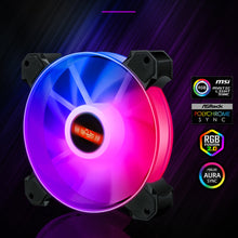 Load image into Gallery viewer, 12cm Rgb 5v Pwm 3+4pin Case Fan Quiet PC Radiator CPU Cooler ARGB Sync With Motherboard Fans Silent Cooling Fan Colorful Lights