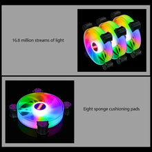 Load image into Gallery viewer, 12cm Rgb 5v Pwm 3+4pin Case Fan Quiet PC Radiator CPU Cooler ARGB Sync With Motherboard Fans Silent Cooling Fan Colorful Lights