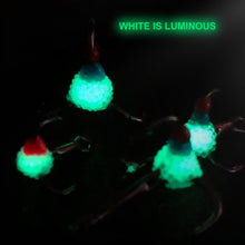 Load image into Gallery viewer, 5PCS High Carbon Steel Ice Hook Luminous Triple Hook Spiny Lure Bait Black Nickel Hook Winter Carp Bass Fishing Accessories
