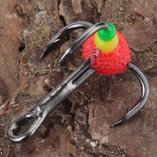 Load image into Gallery viewer, 5PCS High Carbon Steel Ice Hook Luminous Triple Hook Spiny Lure Bait Black Nickel Hook Winter Carp Bass Fishing Accessories