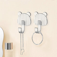 Load image into Gallery viewer, 1Pc Cartoon Punch Free Hook Strong Load-bearing Door Rear Hook Semi Transparent Kitchen Bathroom Wall Hooks