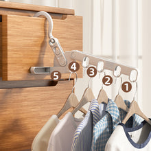 Load image into Gallery viewer, 1Pc Five-holes Folding Clothes Hanger Portable Travel Hotel Dry Hanger Multi-functional Clothes Hanger Clothes Organizer Save Space