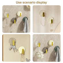 Load image into Gallery viewer, 4PCS Shell Shaped Hook Wall Hanging Punch-Free Seamless Sticky Hooks Towel Clothes Bag Storage Hanger Hook Bedroom Robe Hook Bath Livingroom Kitchen Accessories