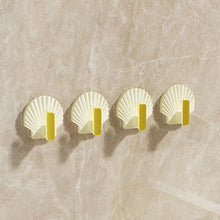 Load image into Gallery viewer, 4PCS Shell Shaped Hook Wall Hanging Punch-Free Seamless Sticky Hooks Towel Clothes Bag Storage Hanger Hook Bedroom Robe Hook Bath Livingroom Kitchen Accessories