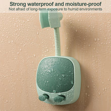 Load image into Gallery viewer, 1Pc Multifunctional Punch-Free Shower Head Bracket with 2 Hooks 360° Adjustable Cartoon Universal Wall Mounted Stand Durable Bathroom Tool