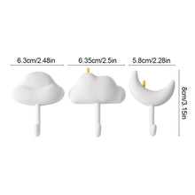 Load image into Gallery viewer, 3Pcs/Set Creative Cloud Series Wall Mounted Hooks Towel Hook Rustproof Hook Hanger Coat Rack Clothes Hook Bedroom Kitchen Bathroom Accessories