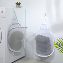 Load image into Gallery viewer, 1Pc Collapsible Wall Hanging Laundry Basket Multi-Functional Storage Bag Bathroom Perforation-Free Mesh Cloth Clothes Hanging Object