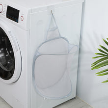 Load image into Gallery viewer, 1Pc Collapsible Wall Hanging Laundry Basket Multi-Functional Storage Bag Bathroom Perforation-Free Mesh Cloth Clothes Hanging Object